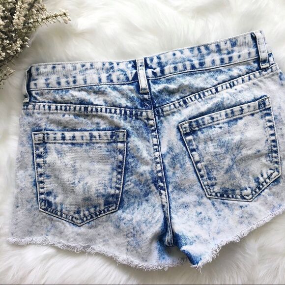 Acid Washed Distressed Shorts - Picture 2 of 4